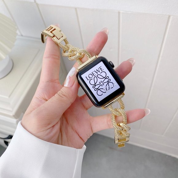 NEW Adjustable Stainless Wrist Strap Band For Apple Watch - Gold - Picture 2 of 7